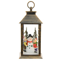 Mr Crimbo 13" Light Up Christmas Lantern Snowman Santa - MrCrimbo.co.uk -XS5722 - Snowman -christmas lantern decoration