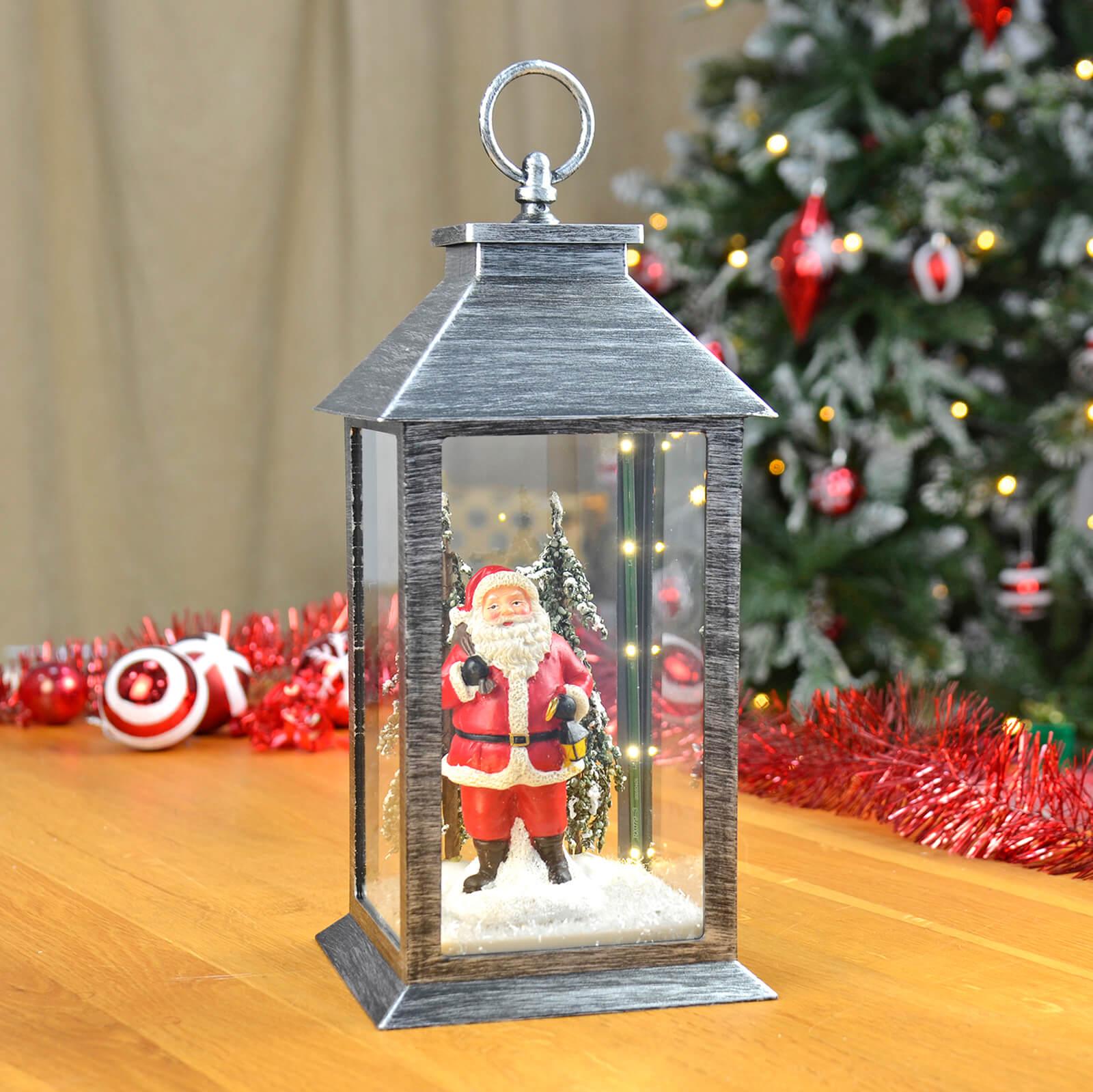 Mr Crimbo 13" Light Up Christmas Lantern Snowman Santa - MrCrimbo.co.uk -XS5722 - Snowman -christmas lantern decoration