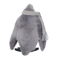 Mr Crimbo Plush Grey Penguin Standing Figure 36cm Tall - MrCrimbo.co.uk -XS5736 - -christmas decor
