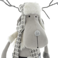 Mr Crimbo Grey Reindeer Standing Christmas Figure 89cm Tall - MrCrimbo.co.uk -XS5737 - -christmas decor