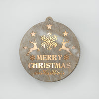 Mr Crimbo Light Up Wall Plaque Christmas Reindeer Wooden - MrCrimbo.co.uk -XS5757 - 18cm -christmas decorations