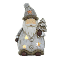 Mr Crimbo 9" Light Up Christmas Ornament Ceramic Figure - MrCrimbo.co.uk -XS5779 - Santa -ceramic figure