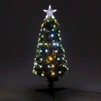 Mr Crimbo Green Pencil Christmas Tree Fibre Optic Lights - MrCrimbo.co.uk -XS5810 - 80cm -6ft christmas tree