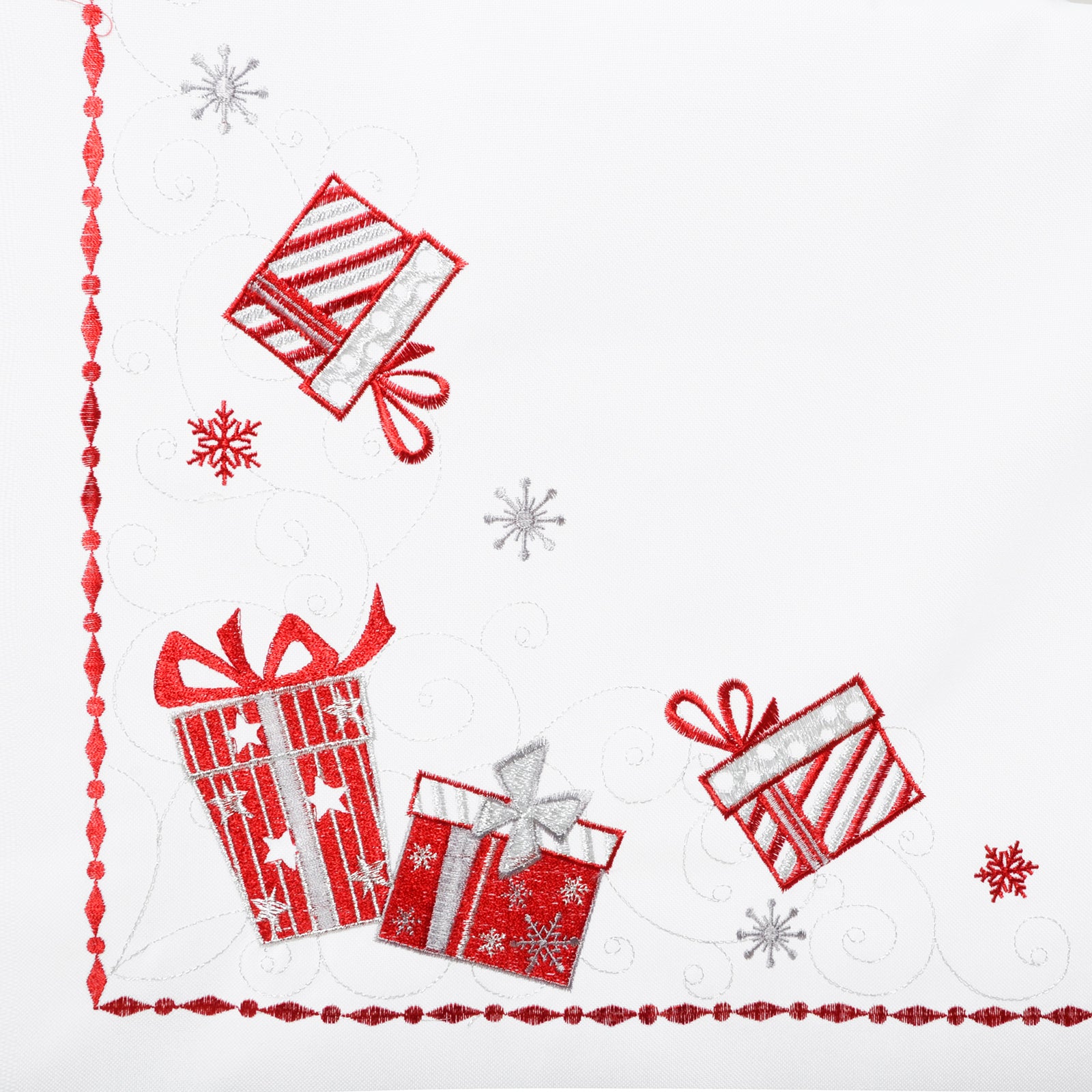 Mr Crimbo Christmas Present Embroidered Tablecloth/Napkin - MrCrimbo.co.uk -XS5855 - 52 x 90" -christmas napkins