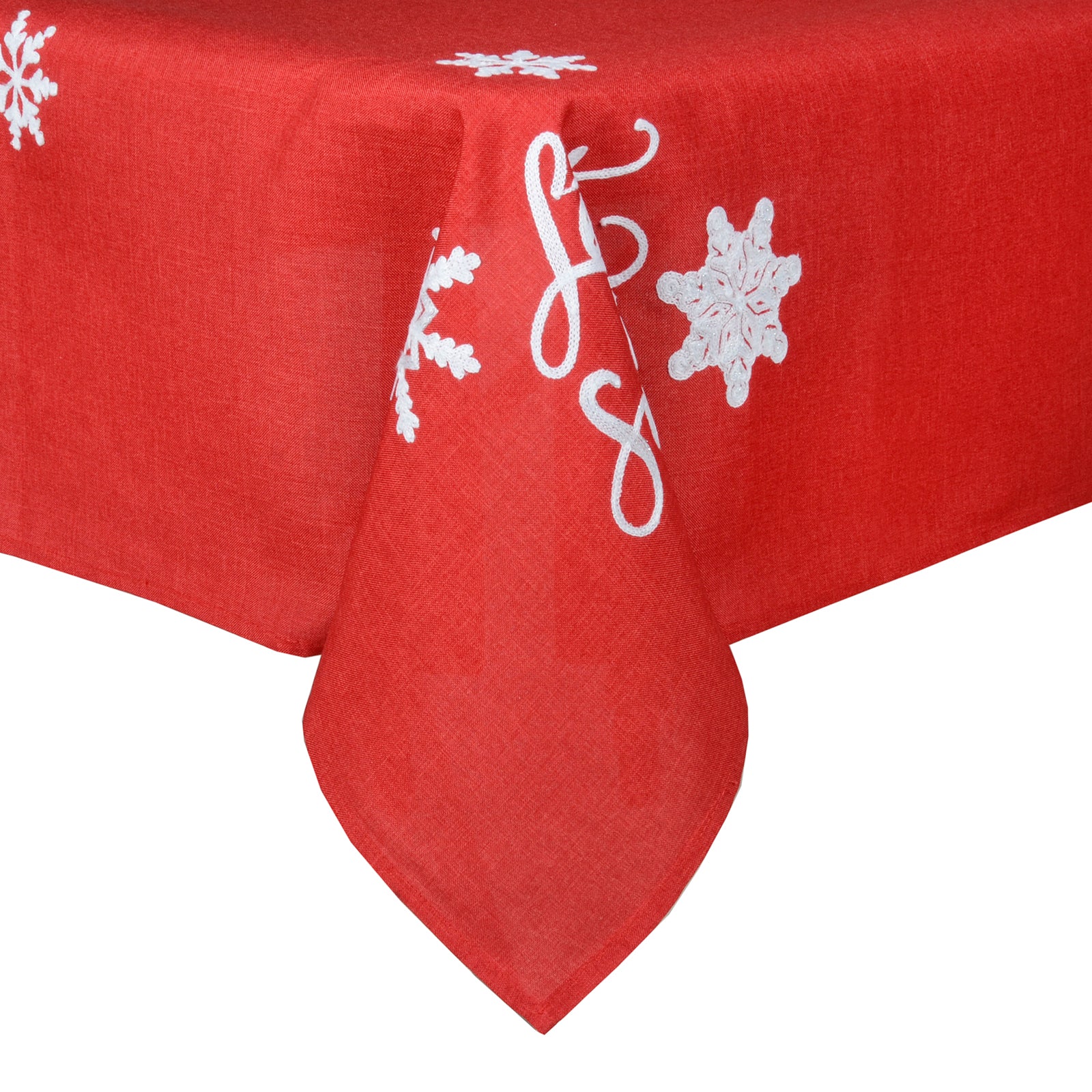 Mr Crimbo Let it Snow Embroidered Tablecloth/Napkin - MrCrimbo.co.uk -XS5866 - Red -christmas napkins