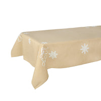 Mr Crimbo Let it Snow Embroidered Tablecloth/Napkin - MrCrimbo.co.uk -XS5871 - Biscuit -christmas napkins