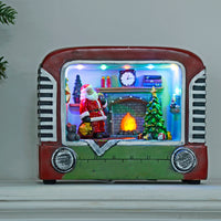 Mr Crimbo Retro Radio Style Light Up Christmas Decoration - MrCrimbo.co.uk -XS6364 - -animated christmas decorations