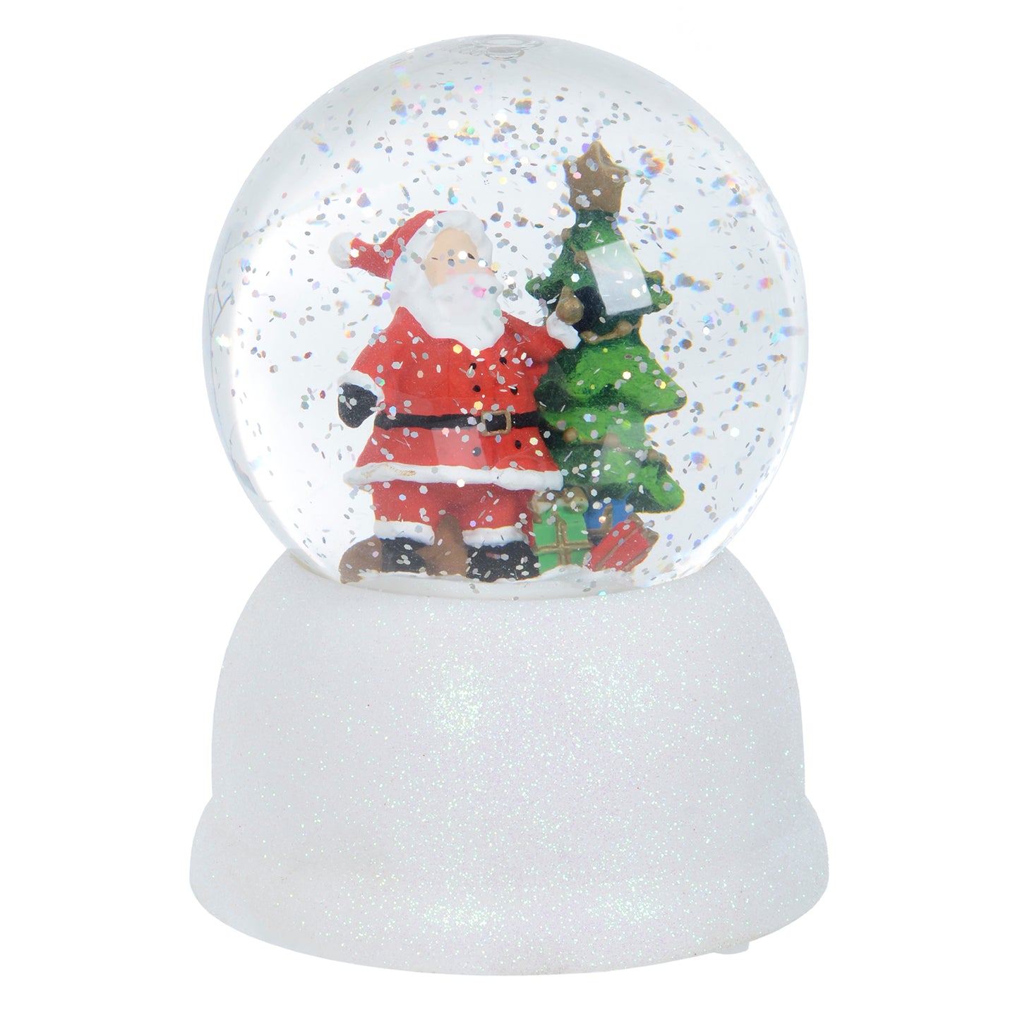 Mr Crimbo Santa Globe Glitter Water Spinner Ornament - MrCrimbo.co.uk -XS6369 - -christmas decor