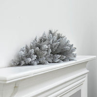 Mr Crimbo Christmas Swag Silver Glitter Frosted Pine 24"