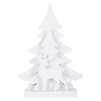 Mr Crimbo White Christmas Scene Light Up Ornament - MrCrimbo.co.uk -XS6517 - Reindeer -christmas room decor
