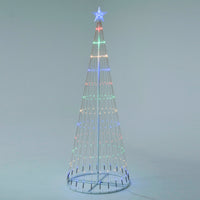 Mr Crimbo 6ft Christmas String Tree LED Lights Cone Star - MrCrimbo.co.uk -XS6534 - -christmas tree