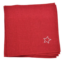 Mr Crimbo Diamante Tablecloth Napkins Reindeer Tree Grey Red - MrCrimbo.co.uk -XS6579 - Red -christmas napkins
