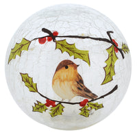 Mr Crimbo Light Up Crackle Ball Christmas Decoration 15cm - MrCrimbo.co.uk -XS6668 - Reindeer -ball