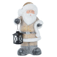 Mr Crimbo Santa Snowman With Black Lantern Ornament 43cm - MrCrimbo.co.uk -XS6847 - Santa -decorations