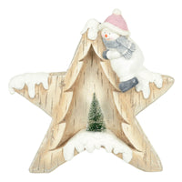 Mr Crimbo Light Up Star Christmas Decoration LED Tree Ceramic - MrCrimbo.co.uk -XS7152 - Santa -