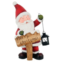 Mr Crimbo Santa Christmas Figure Tealight Lantern Ceramic 45cm - MrCrimbo.co.uk -XS7156 - -