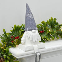 Mr Crimbo Novelty Gonk Christmas Stocking Hanger Santa Gnome - MrCrimbo.co.uk -XS7169 - Grey -gonk christmas decoration