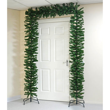 Mr Crimbo Traditional Green 240cm Christmas Tree Arch 2 Sizes - MrCrimbo.co.uk -XS7174 - 240cmx220cm -140cm