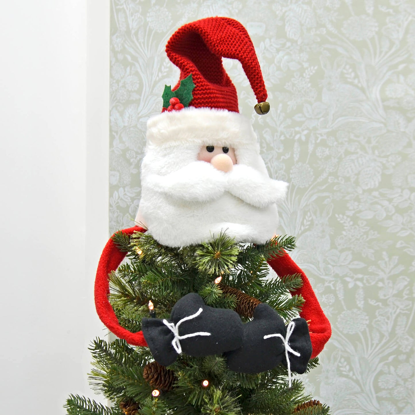 Mr Crimbo Novelty Christmas Tree Hugger Long Bendy Arms Gloves - MrCrimbo.co.uk -XS7239 - Santa -Elf