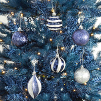 Mr Crimbo 25 Pack Christmas Tree Baubles Mixed Designs 6cm - MrCrimbo.co.uk -XS7257 - Red -candy cane baubles