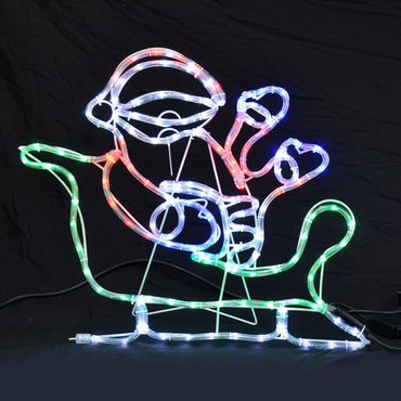 Mr Crimbo 2.5m Animated LED Santa Sleigh Christmas Rope Light - MrCrimbo.co.uk -XS7269 - -