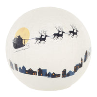 Mr Crimbo Light Up Christmas Crackle Ball Decoration LED 15cm - MrCrimbo.co.uk -XS7309 - Red Star -ball