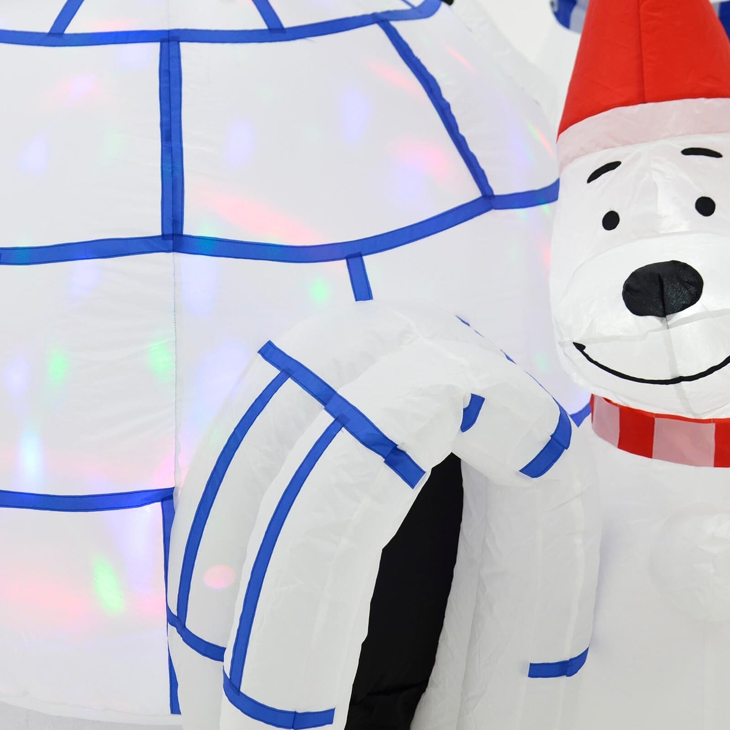 Mr Crimbo 6ft Inflatable Igloo LED Lights Polar Bears Decoration