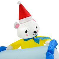 Mr Crimbo 9ft Inflatable Light Up Polar Bear Slide Decoration