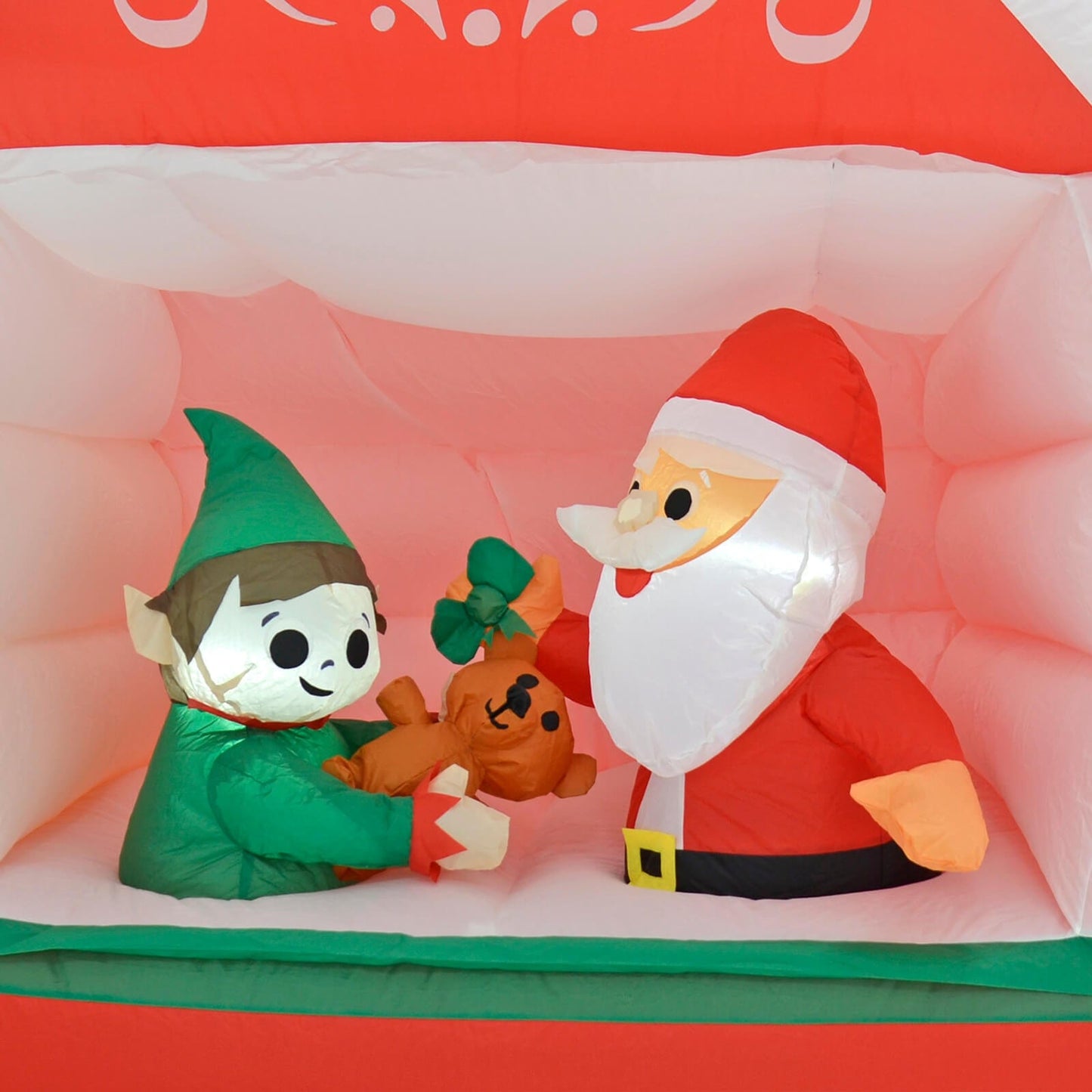 Mr Crimbo 7ft Inflatable Santas Workshop Elf Light Up Decoration