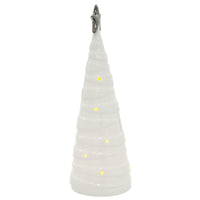 Mr Crimbo LED Christmas Tree Decoration Silver Star White  28cm