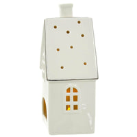 Mr Crimbo Christmas Tea Light Candle Holder House White 21cm