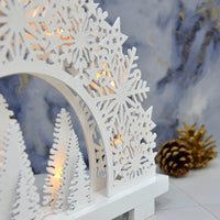 Mr Crimbo 10 Light White Candle Bridge Christmas Decoration 46cm