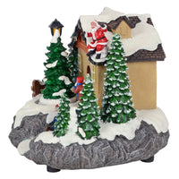 Mr Crimbo Christmas Village LED Moving Snow Scene Santa 20cm