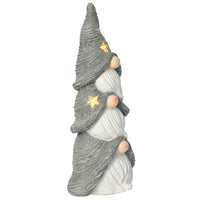 Mr Crimbo Gonk Stack LED Stars Christmas Decoration Grey White 60cm