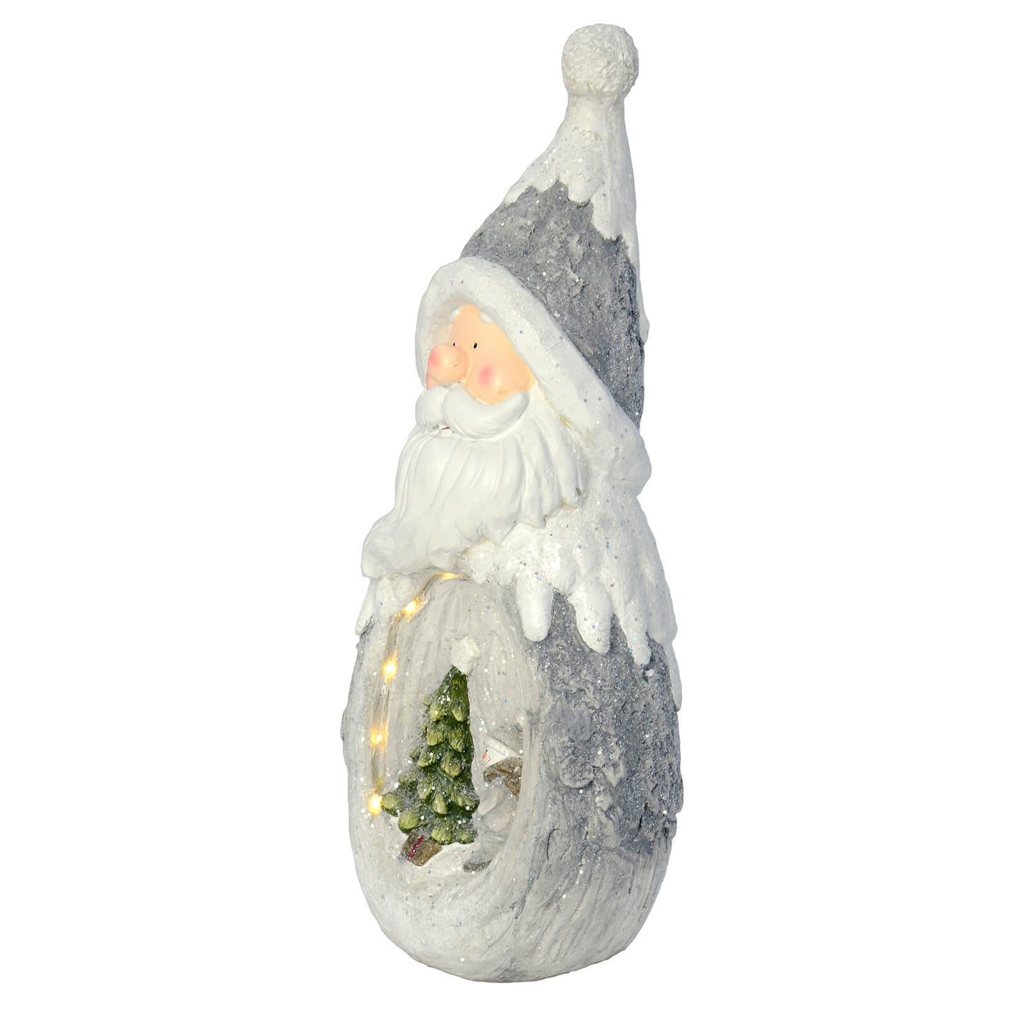 Mr Crimbo LED Santa With Snowman Scene Christmas Decoration 63cm