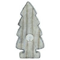 Mr Crimbo LED Christmas Tree Ceramic Ornament Grey White 51cm