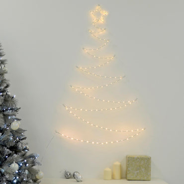 Mr Crimbo LED Christmas Tree Shape Wall Decoration Folding 1.2m