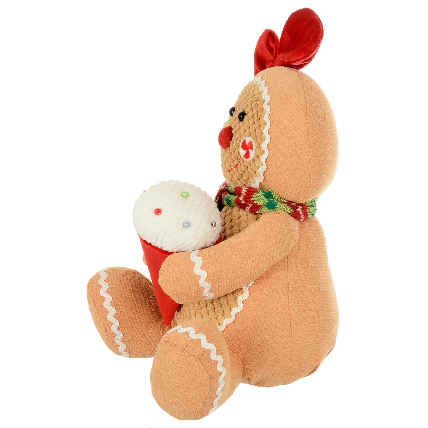 Mr Crimbo Fabric Gingerbread Figure Christmas Decoration 33cm