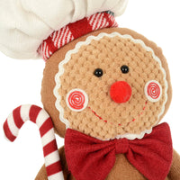 Mr Crimbo Fabric Gingerbread Figure With Christmas Candy 34cm