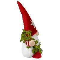 Mr Crimbo Christmas Gonk LED Holly Wreath Decoration Red 45cm