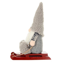 Mr Crimbo Christmas Gonk On Wooden Sledge Decoration Gnome 36cm