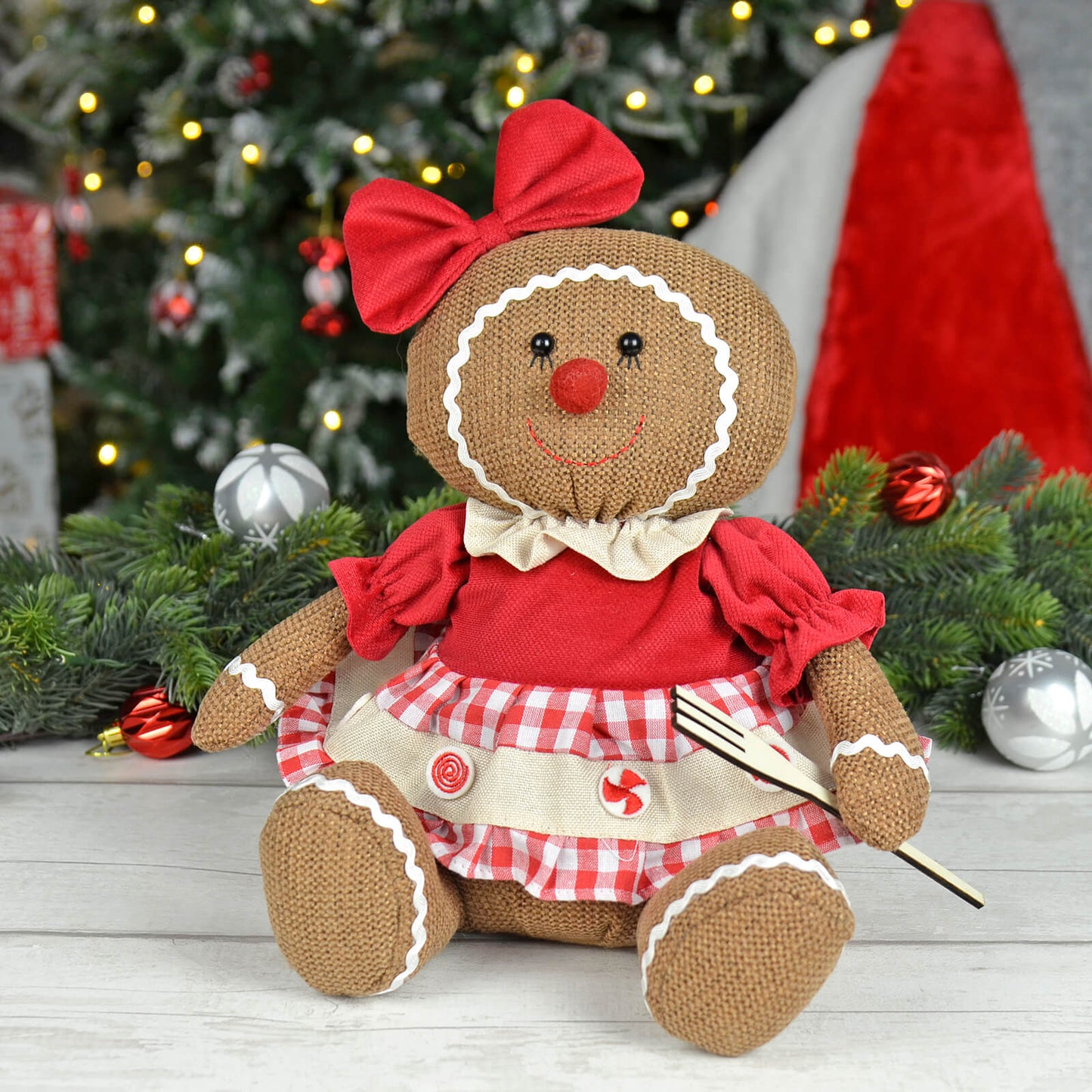 Mr Crimbo Gingerbread Figure Christmas Decoration Fabric 33cm