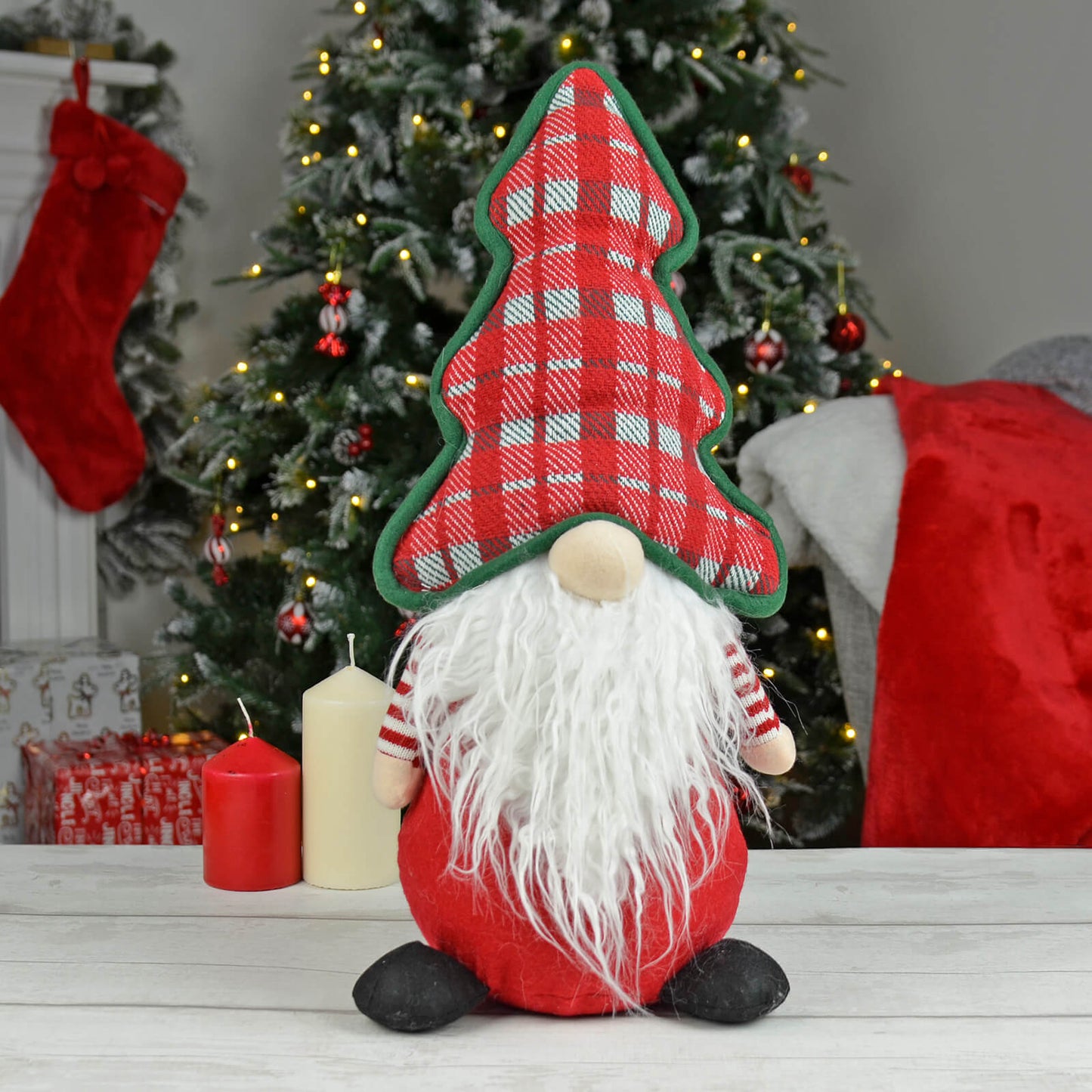 Mr Crimbo Gonk With Christmas Tree Shape Hat Decoration 53cm