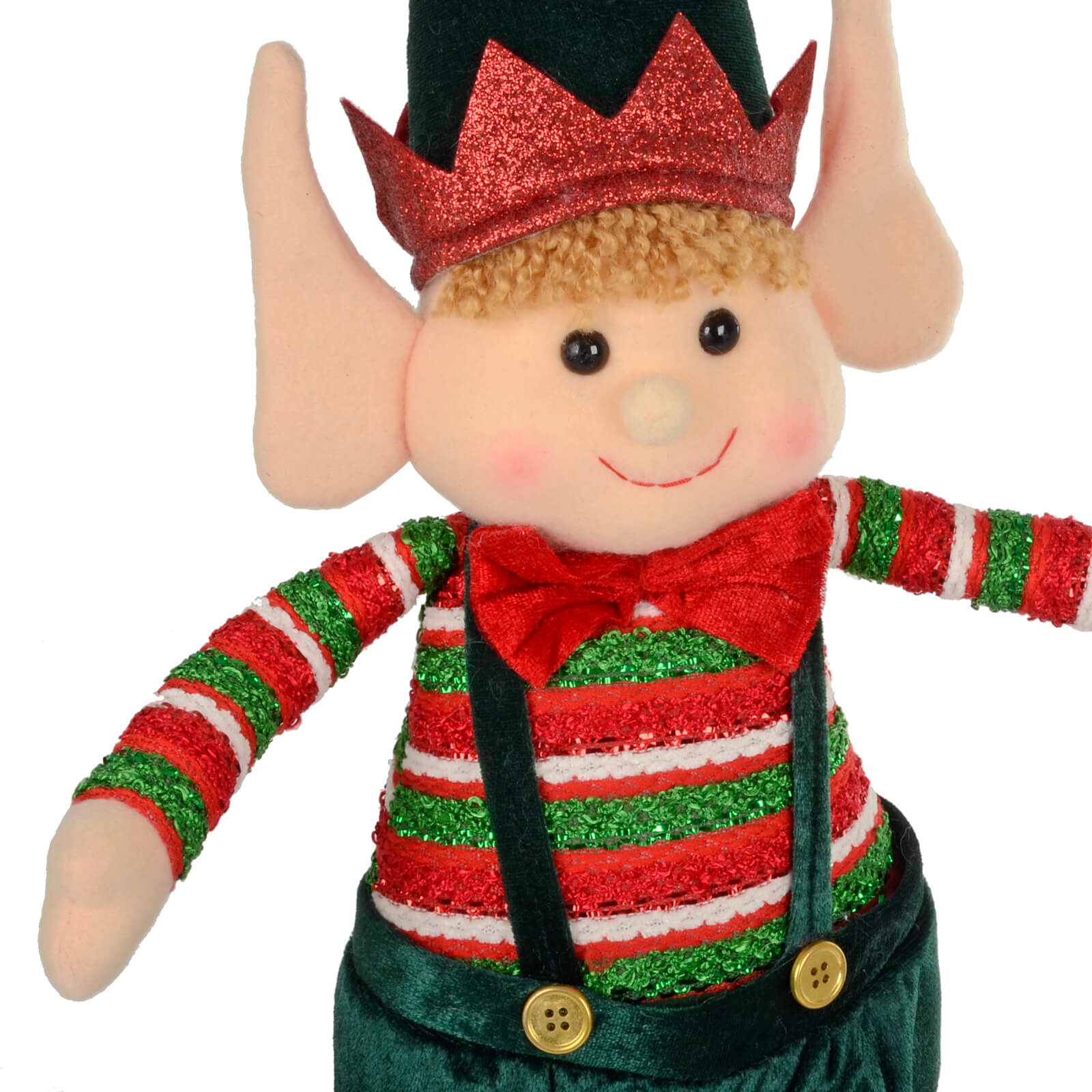 Mr Crimbo Large Christmas Elf Figure Decoration Red Green 67cm