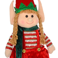 Mr Crimbo Large Christmas Elf Figure Decoration Red Green 67cm