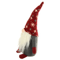 Mr Crimbo Christmas Gonk With Candy Cane Decoration Red Grey 39cm
