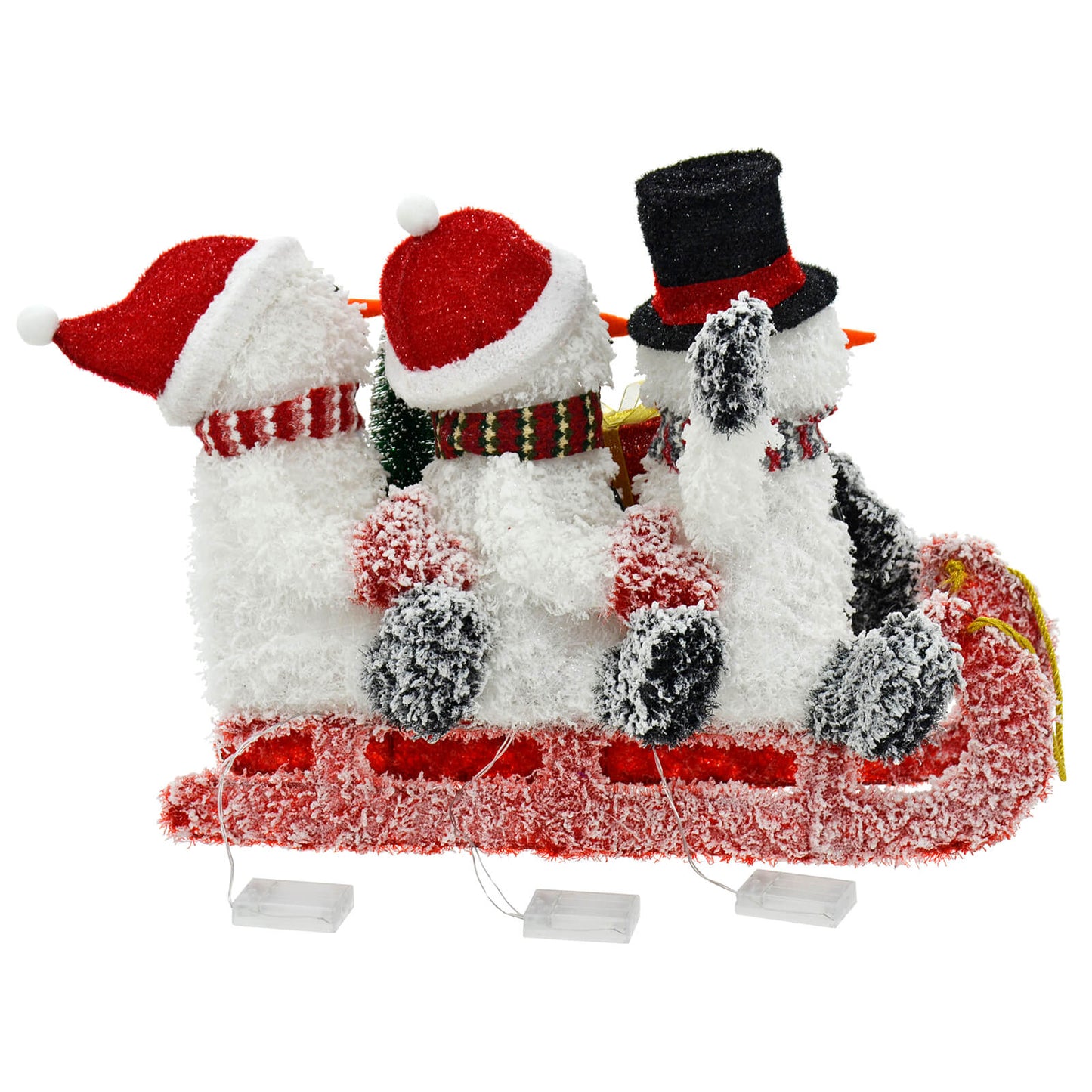 Mr Crimbo Large LED Snowmen on Sledge Christmas Decoration 72cm