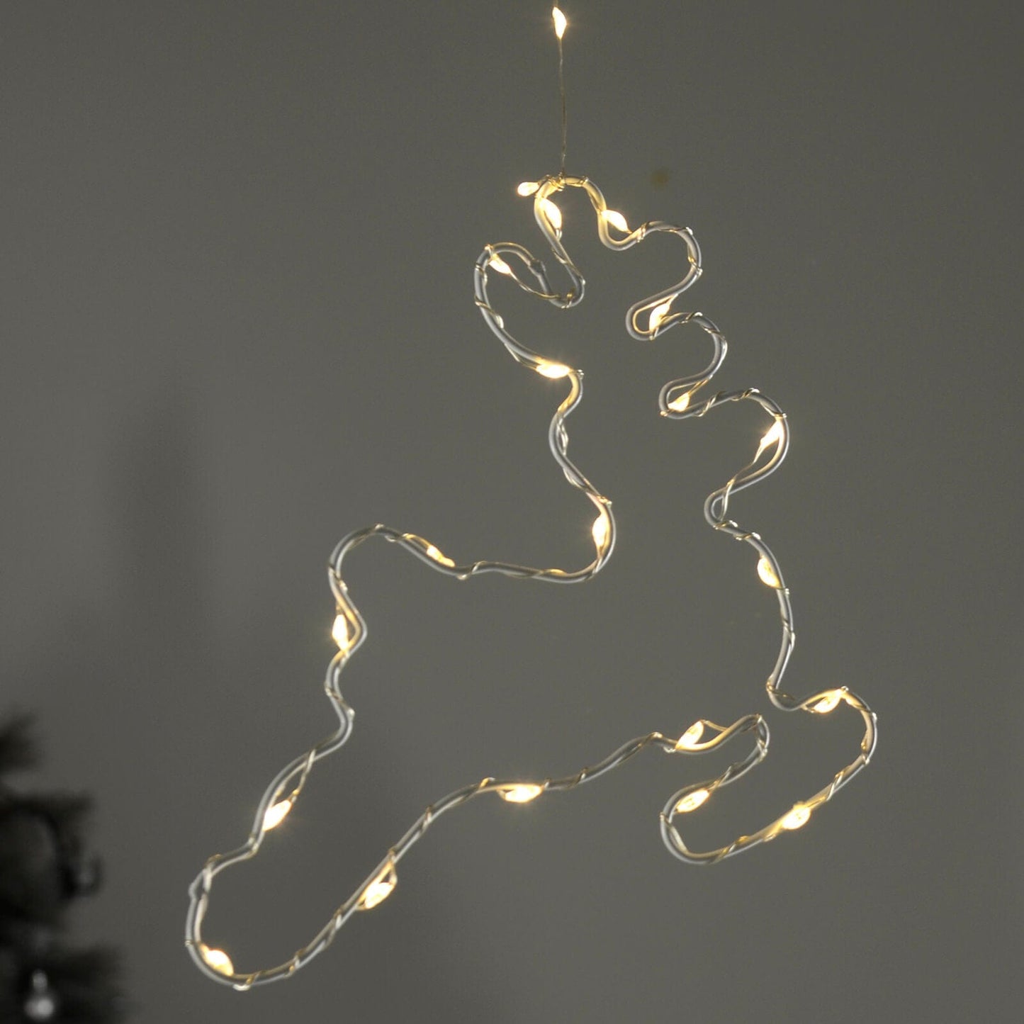 Mr Crimbo LED Curtain Lights 9 String Static Reindeer Tree 1.2m
