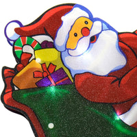 Mr Crimbo Santa On Sleigh LED Window Silhouette Battery 46cm
