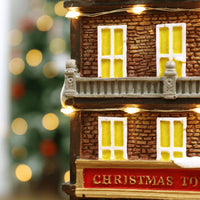 Mr Crimbo Christmas Toy Shop LED Moving Musical Snow Scene 32cm